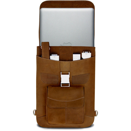 MacCase Premium Leather Flight Jacket with Backpack Straps for MacBook Pro 15