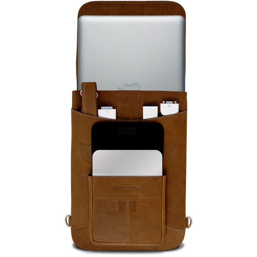 MacCase Premium Leather Flight Jacket with Backpack Straps for MacBook Pro 15