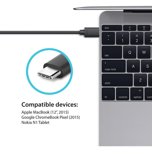 iLuv USB Type-C Male to USB Type-A Male Charge & Sync Cable (3')