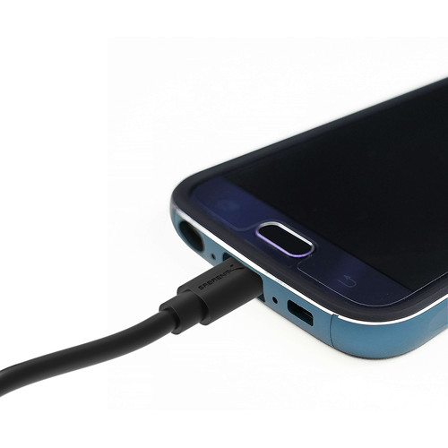 Sabrent USB 2.0 Type-A Male to Micro-B Male Cable (3', Black, 6-Pack)
