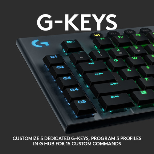 Logitech G G915 LIGHTSPEED Wireless RGB Mechanical Gaming Keyboard (GL Tactile)