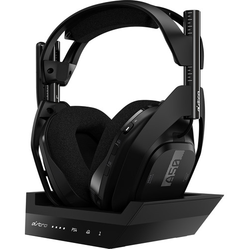 ASTRO Gaming A50 Wireless Gaming Headset with Base Station (Black & Gray, for Windows, Mac, and PS4)