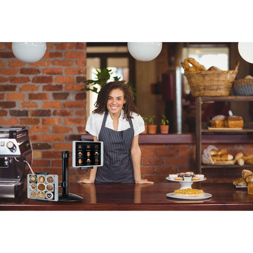 CTA Digital Quick-Connect Dual Tablet Mount with Height-Adjustable Arms
