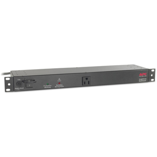 APC 9-Outlet SurgeArrest Rackmount Surge Protector (120V, Black)