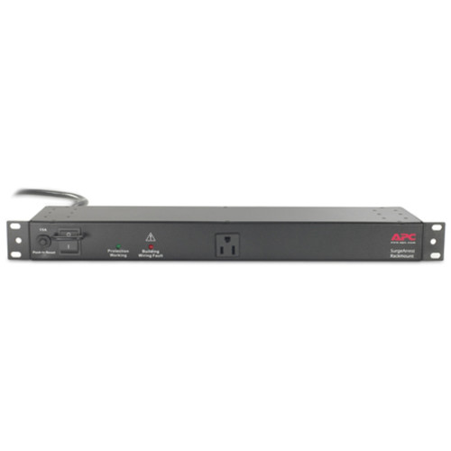 APC 9-Outlet SurgeArrest Rackmount Surge Protector (120V, Black)
