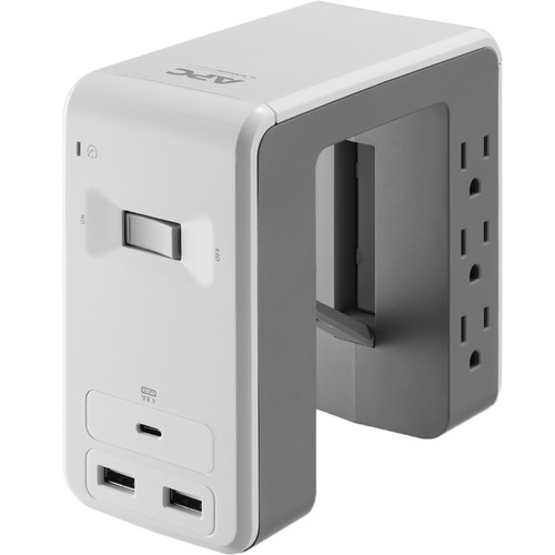 APC Essential SurgeArrest 6-Outlet Surge Protector with USB Type-A & C Ports (120V, White)