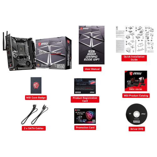 MSI MPG B550I Gaming Edge WIFI AM4 Mini-ITX Motherboard