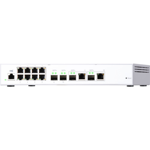 QNAP QSW-M408-2C 12-Port Gigabit Managed Switch with 10G SFP+ & Combo Ports