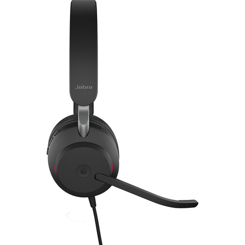 Jabra Evolve2 40 Stereo Wired On-Ear Headset (Unified Communication, USB Type-A, Black)