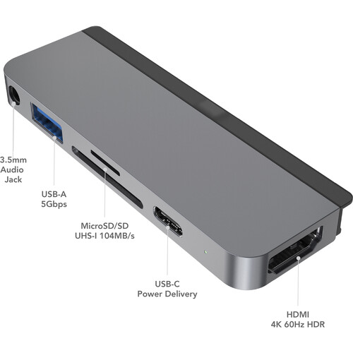 HYPER HyperDrive 6-in-1 USB Type-C Hub for iPad Pro (Space Gray)