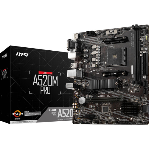 MSI A520M PRO AM4 Micro-ATX Motherboard