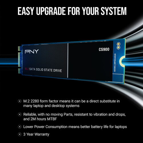 PNY Technologies CS900 1TB M.2 SATA III SSD