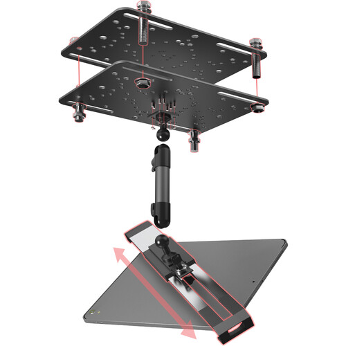 CTA Digital Tablet Security Grip with Quick-Connect Base and VESA Mount