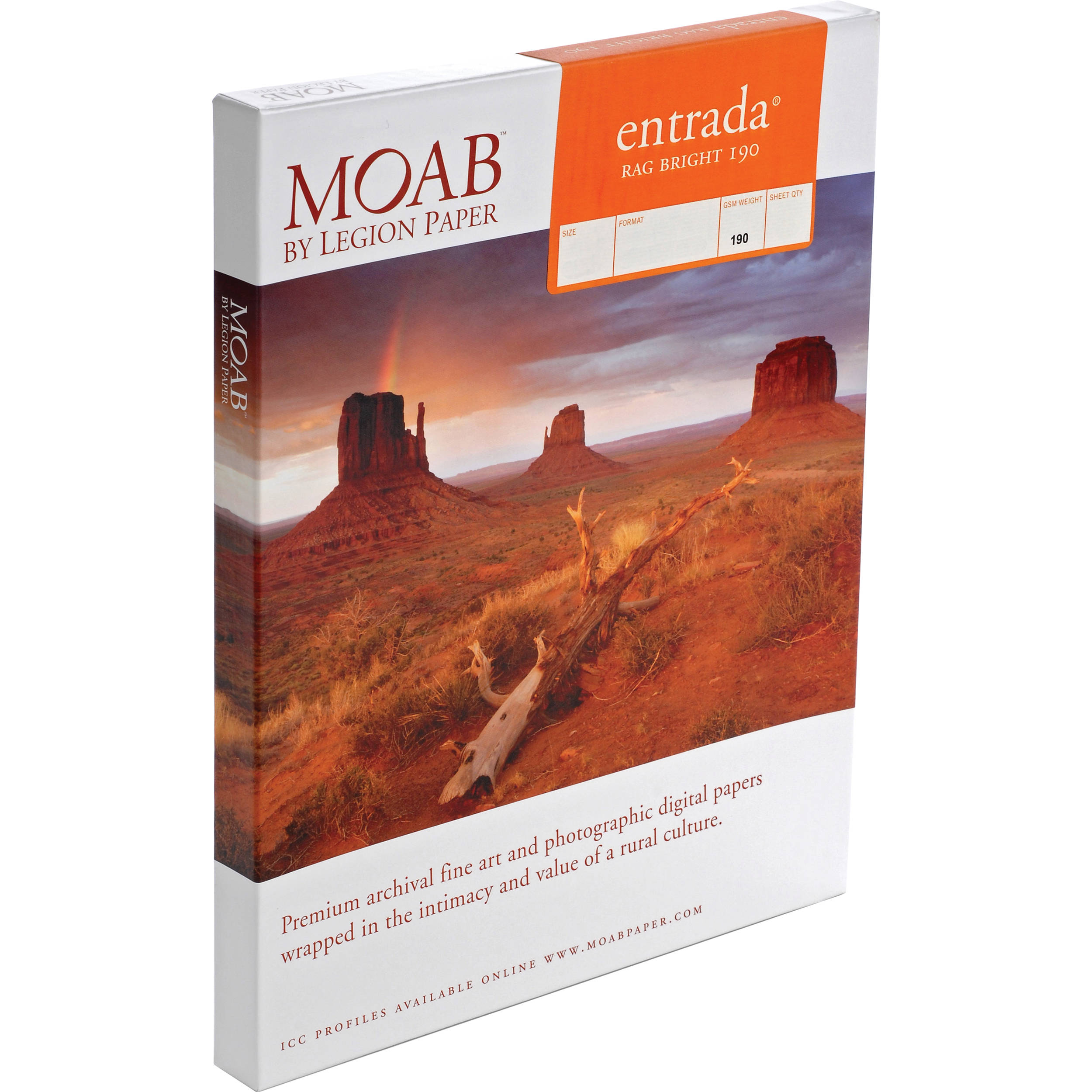 Moab Entrada Rag Bright 190 Paper (13 x 19", 25 Sheets)
