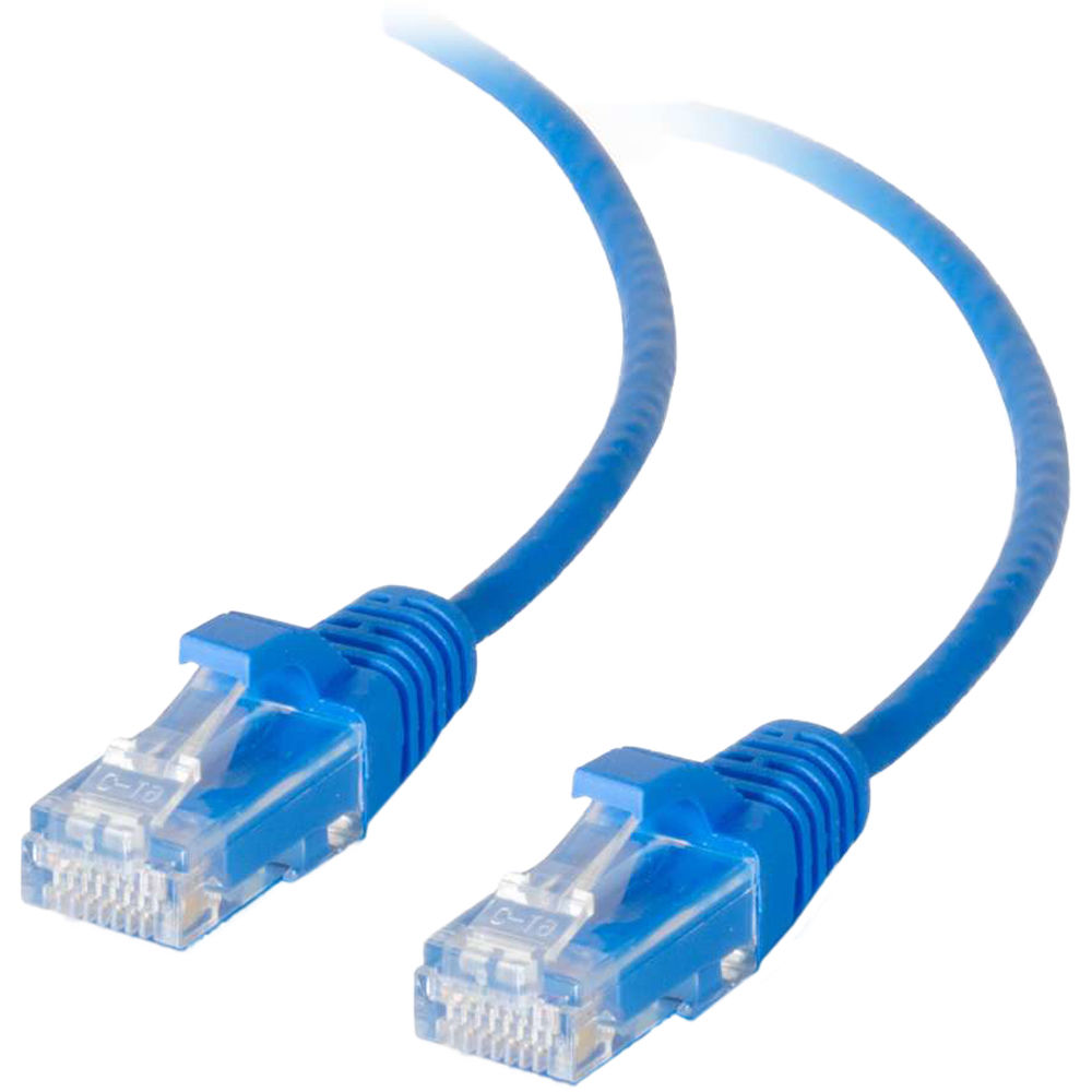 C2G RJ45 Male to RJ45 Male Cat 5e Slim Patch Cable (15', Blue)