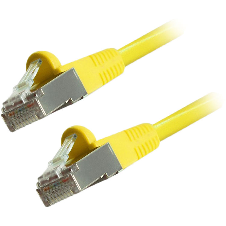 Comprehensive Cat 6 Snagless Shielded Ethernet Cable (1', Yellow)