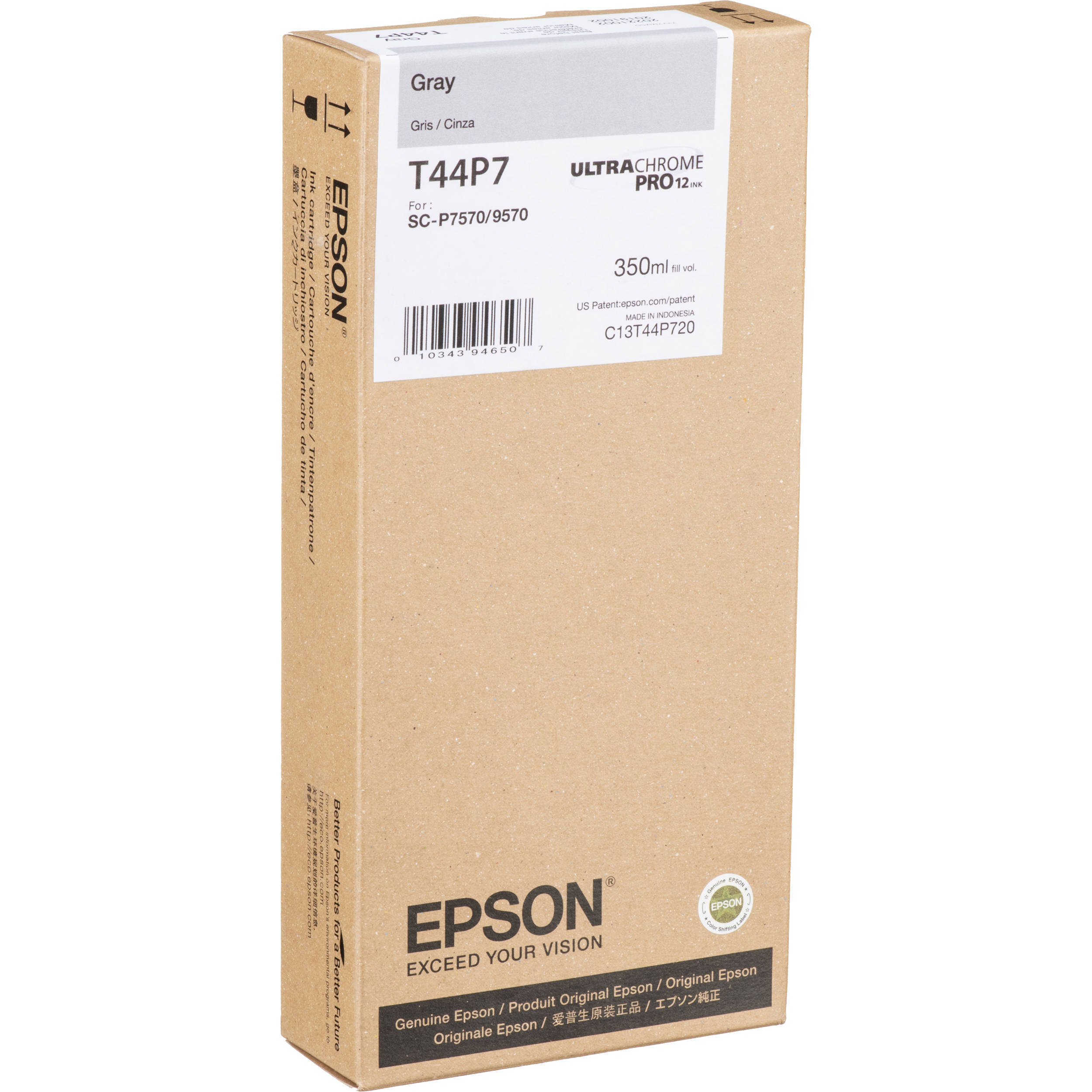 Epson UltraChrome PRO12 Gray Ink Cartridge (350mL)