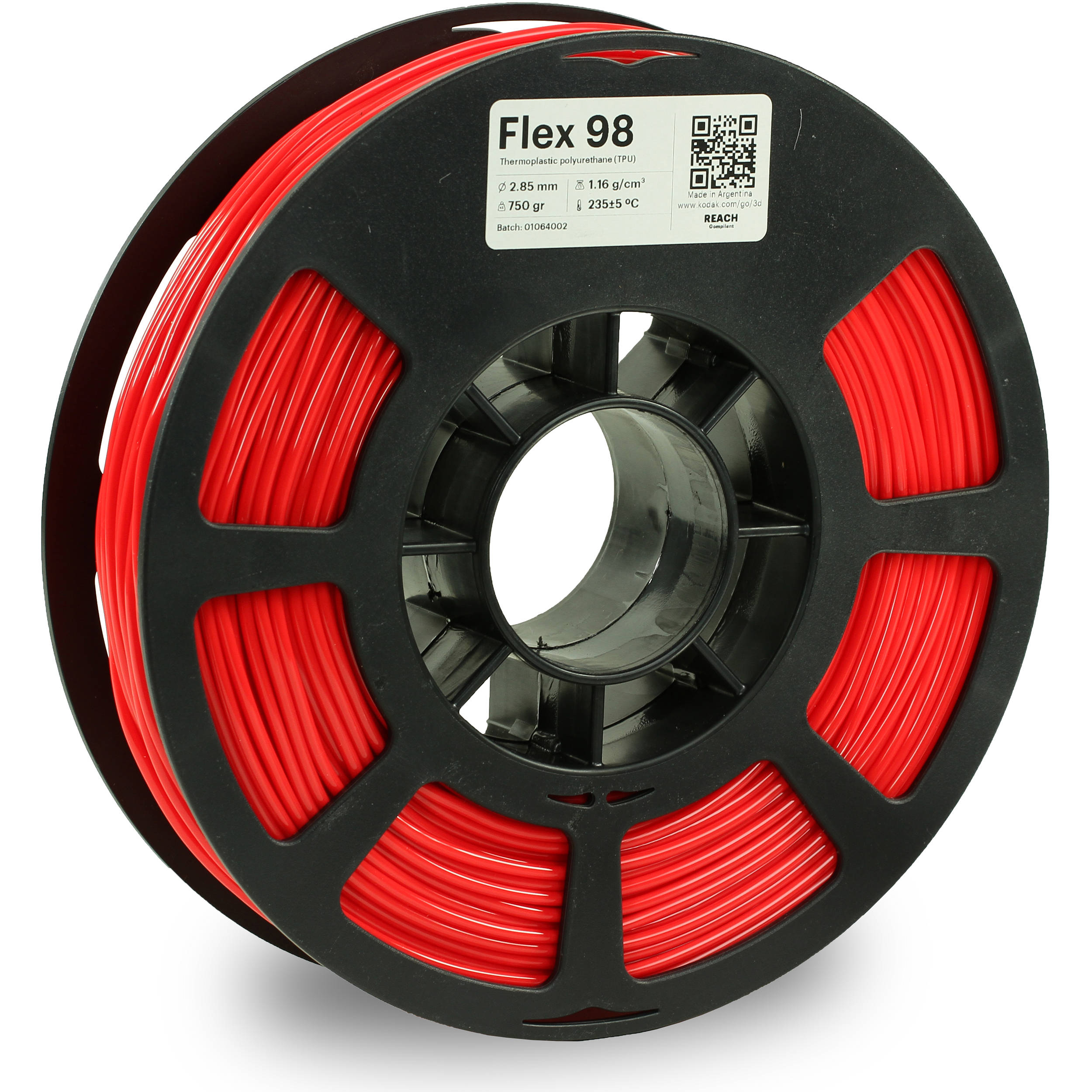 Kodak 2.85mm TPU Flex 98 Filament (750g, Red)