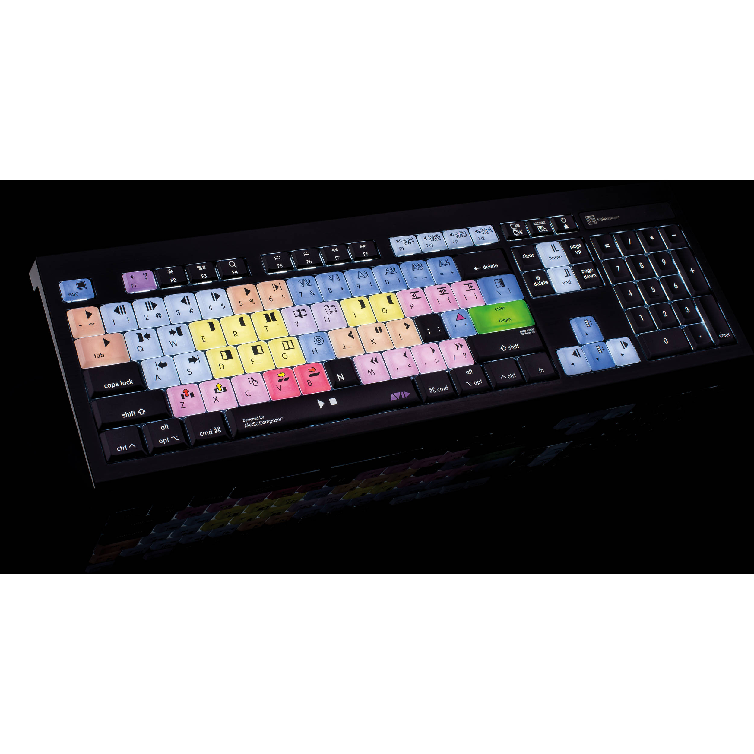 LogicKeyboard Astra Series Avid Media Composer Mac Backlit Keyboard (US)