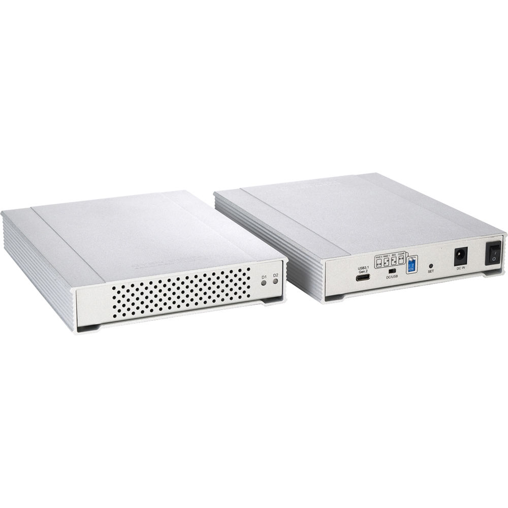 Oyen Digital MiniPro RAID V3 2-Bay USB 3.1 Gen 2 Type-C Enclosure (Silver)