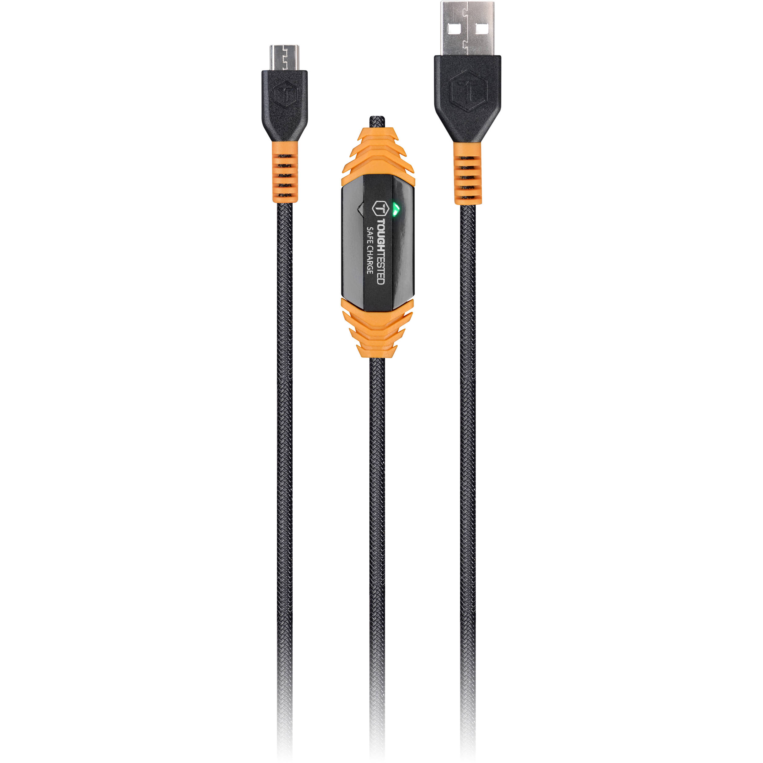 ToughTested SafeCharge USB Type-A Male to Micro-USB Type-B Charge Cable with Circuit Breaker (6')